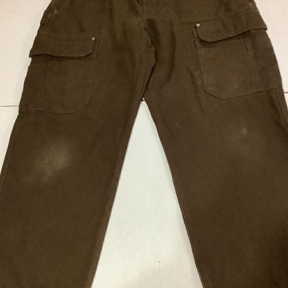 Duluth Trading Co Cargo Canvas Work Pants Brown Size 38x30 - Picture 4 of 9